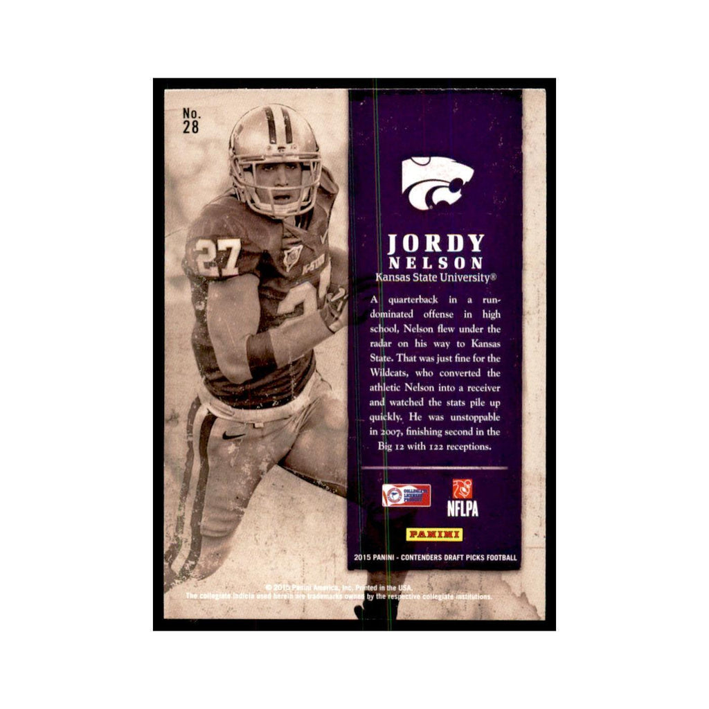 Jordy Nelson 2015 Panini Contenders Draft Picks #28 Football Cards NM