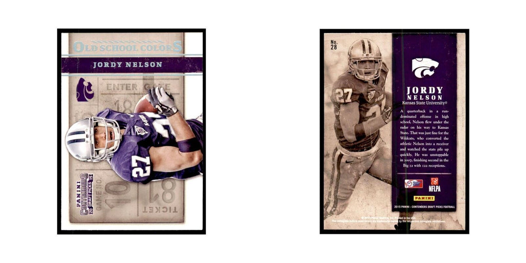 Jordy Nelson 2015 Panini Contenders Draft Picks #28 Football Cards NM