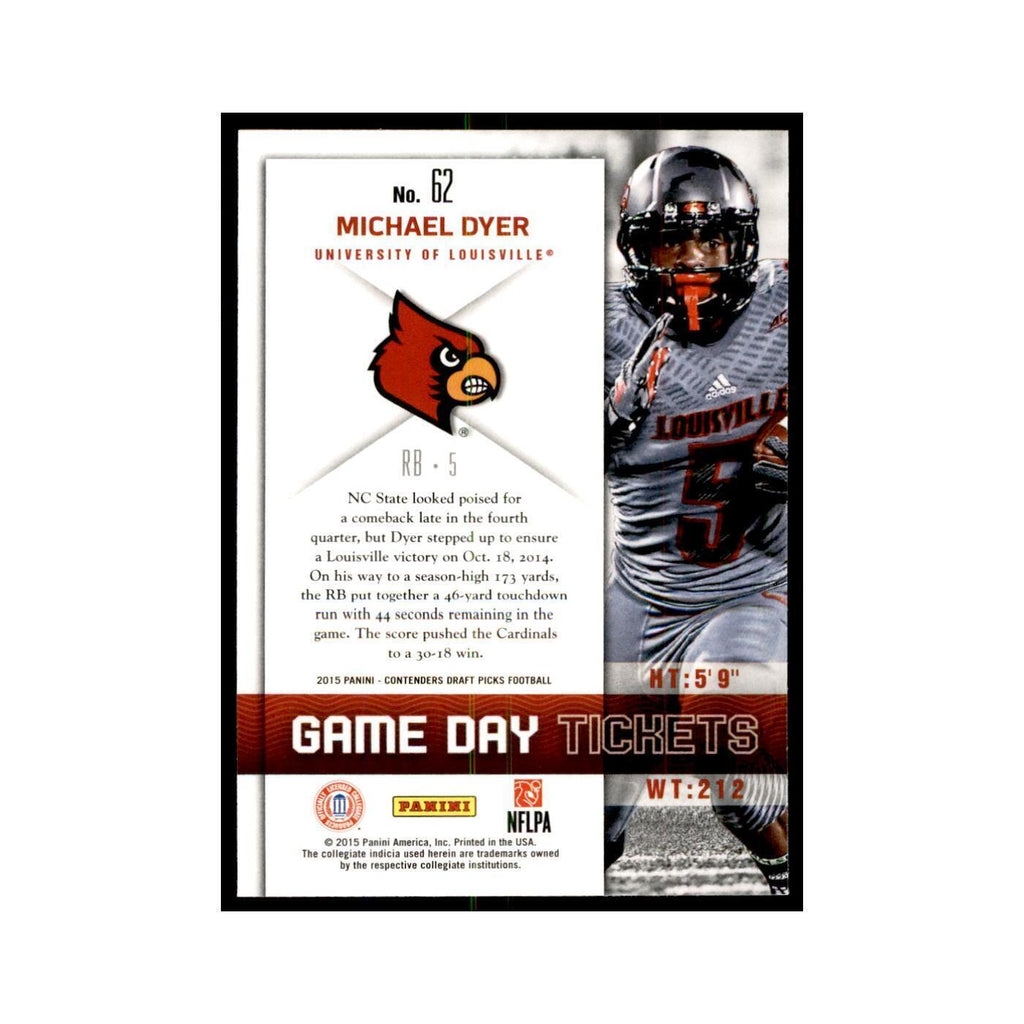 Michael Dyer 2015 Panini Contenders Draft Picks #62 Football Cards NM