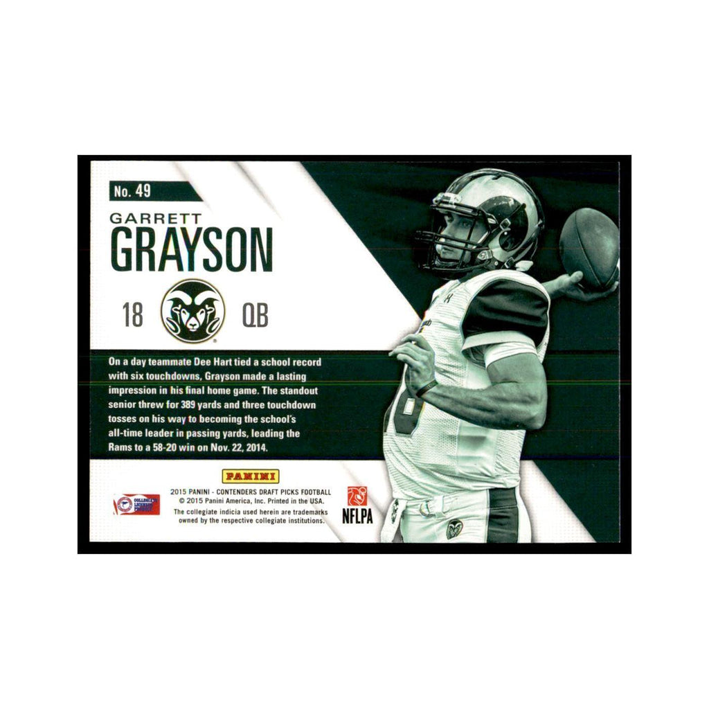 Garrett Grayson 2015 Panini Contenders Draft Picks #49 Football Cards NM