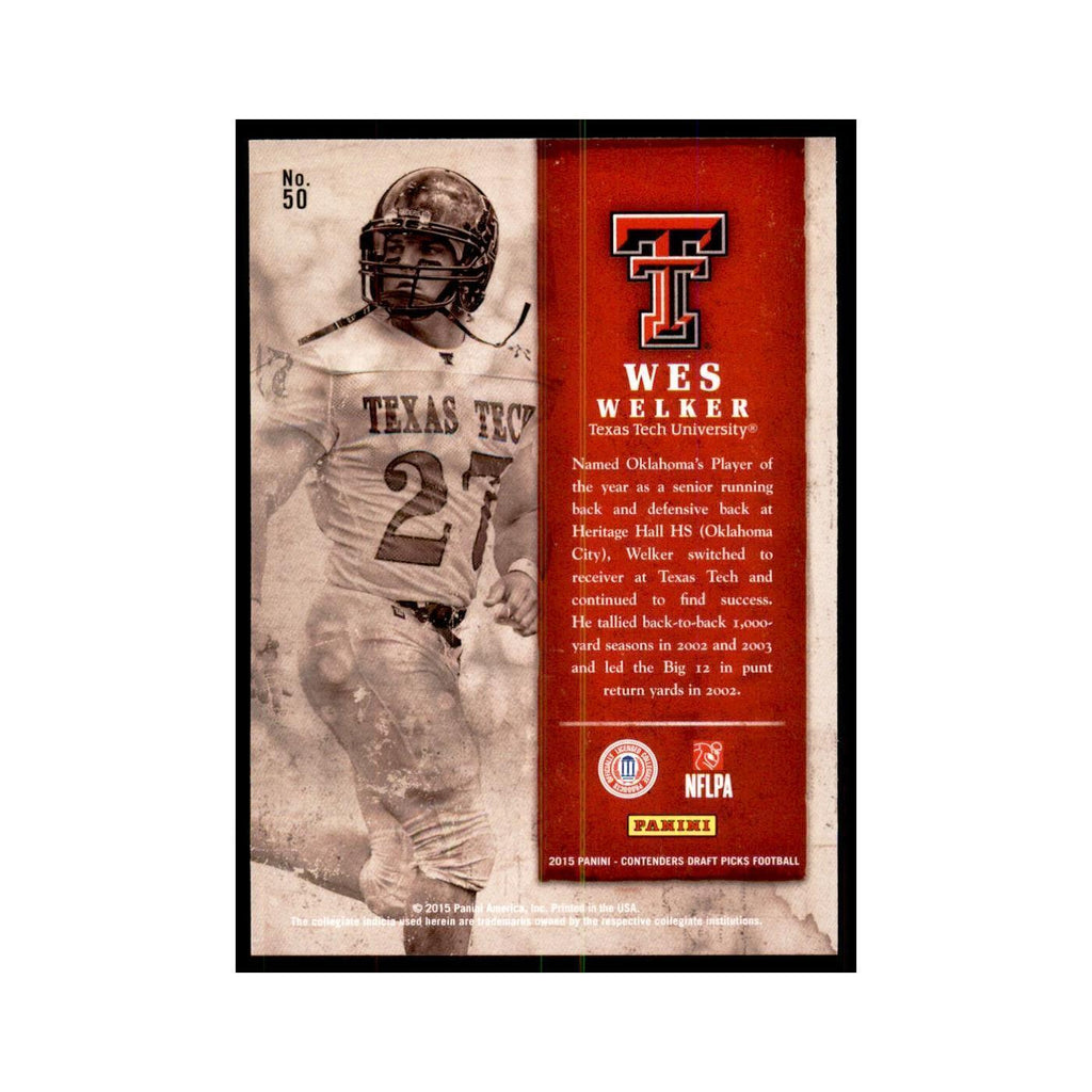 Wes Welker 2015 Panini Contenders Draft Picks #50 Football Cards NM