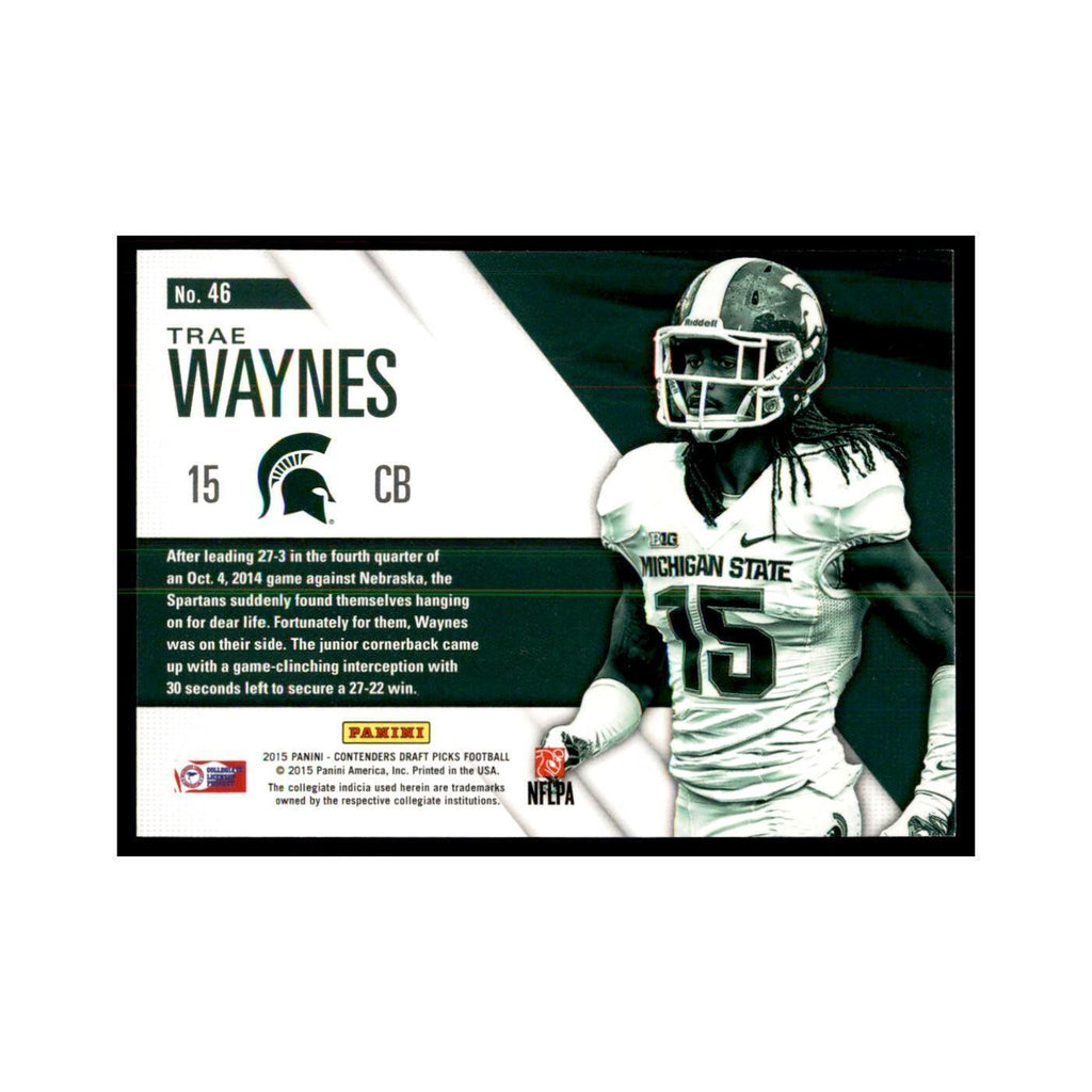 Trae Waynes 2015 Panini Contenders Draft Picks #46 Football Cards NM