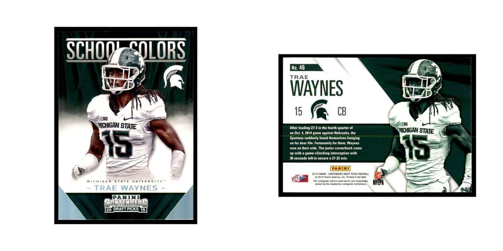 Trae Waynes 2015 Panini Contenders Draft Picks #46 Football Cards NM