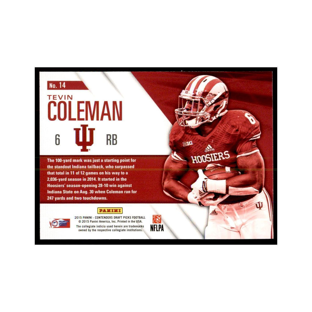 Tevin Coleman 2015 Panini Contenders Draft Picks #14 Football Cards NM