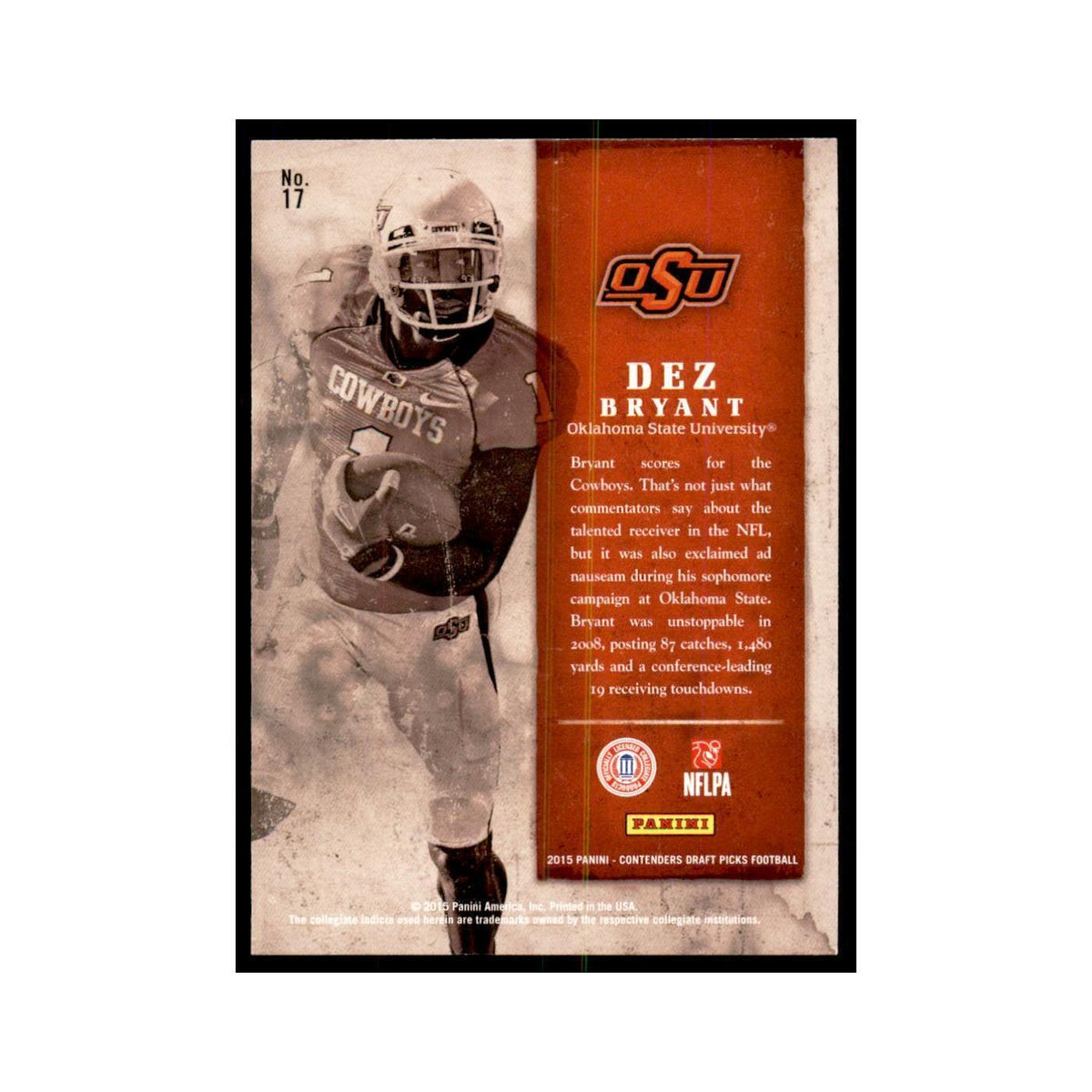 Dez Bryant 2015 Panini Contenders Draft Picks #17 Football Cards NM