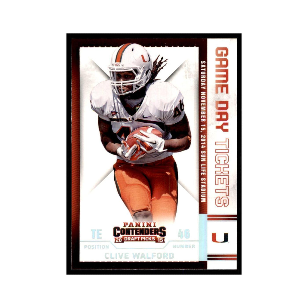 Clive Walford 2015 Panini Contenders Draft Picks #9 Football Cards NM