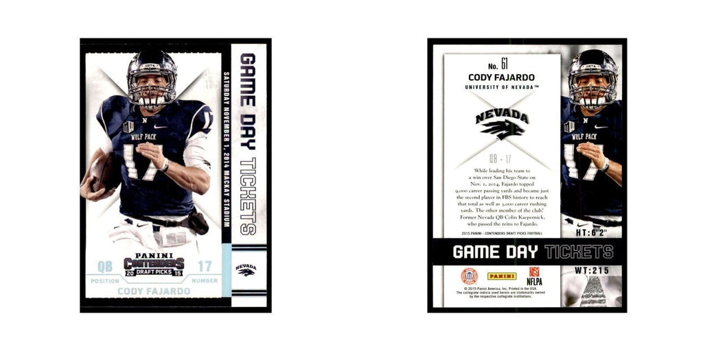 Cody Fajardo 2015 Panini Contenders Draft Picks #61 Football Cards NM