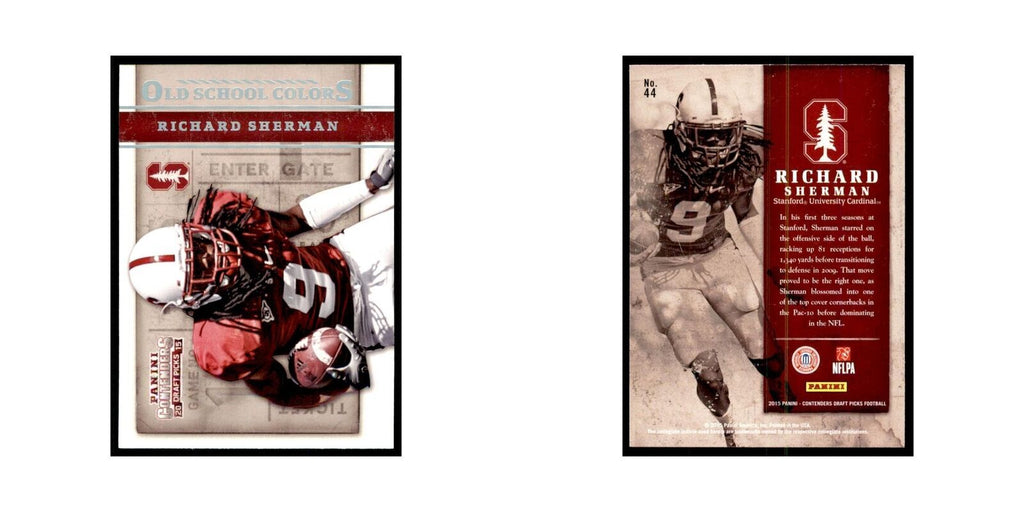 Richard Sherman 2015 Panini Contenders Draft Picks #44 Football Cards NM