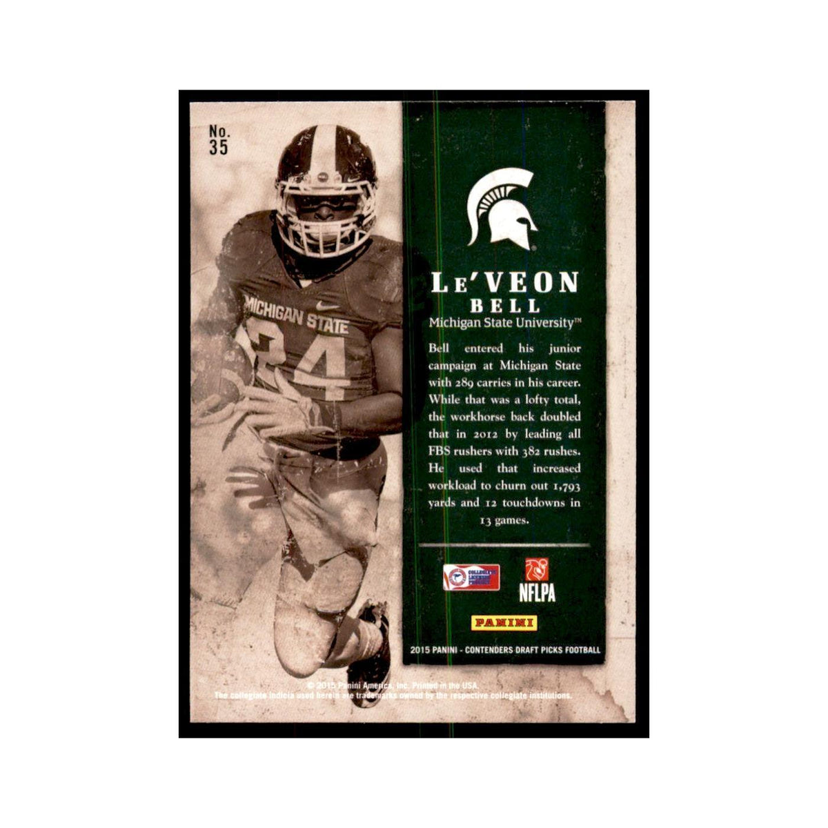 Le'Veon Bell 2015 Panini Contenders Draft Picks #35 Football Cards NM