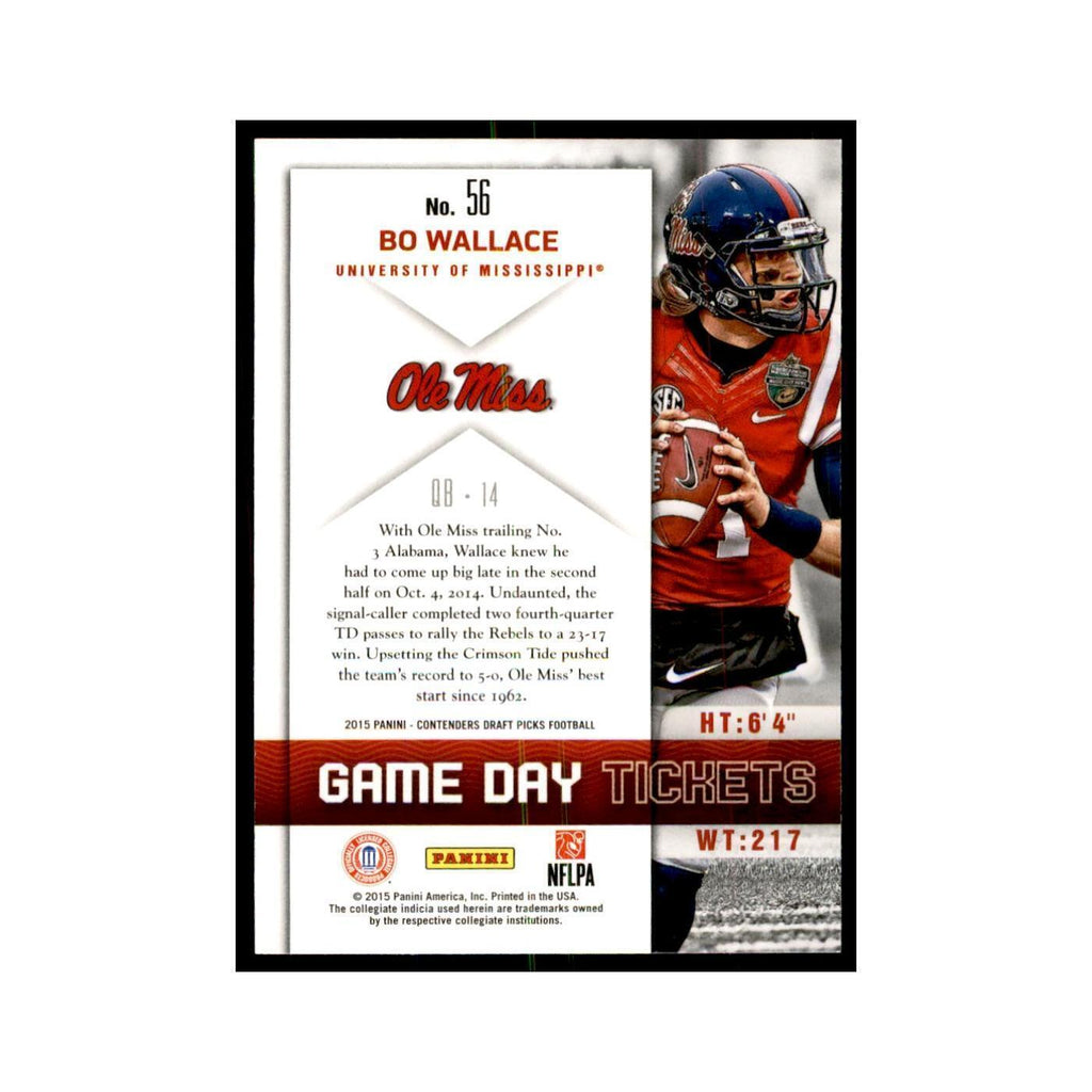 Bo Wallace 2015 Panini Contenders Draft Picks #56 Football Cards NM