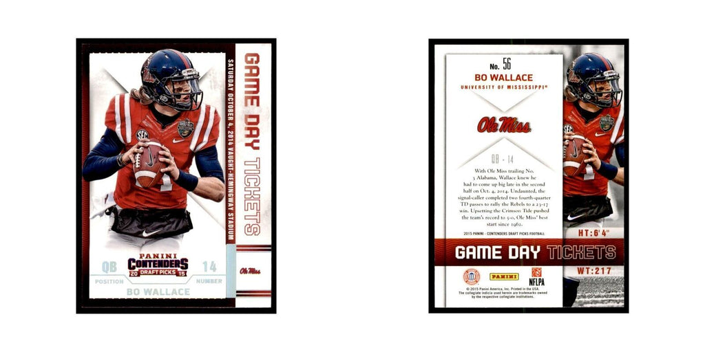 Bo Wallace 2015 Panini Contenders Draft Picks #56 Football Cards NM