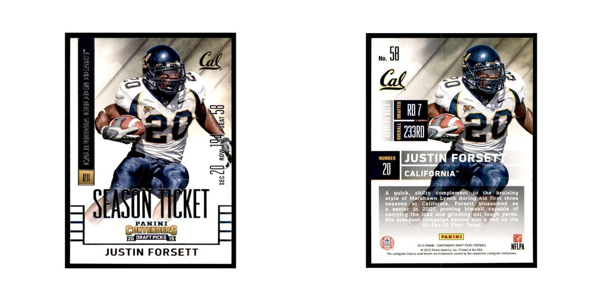 Justin Forsett 2015 Panini Contenders Draft Picks #58 Football Cards NM