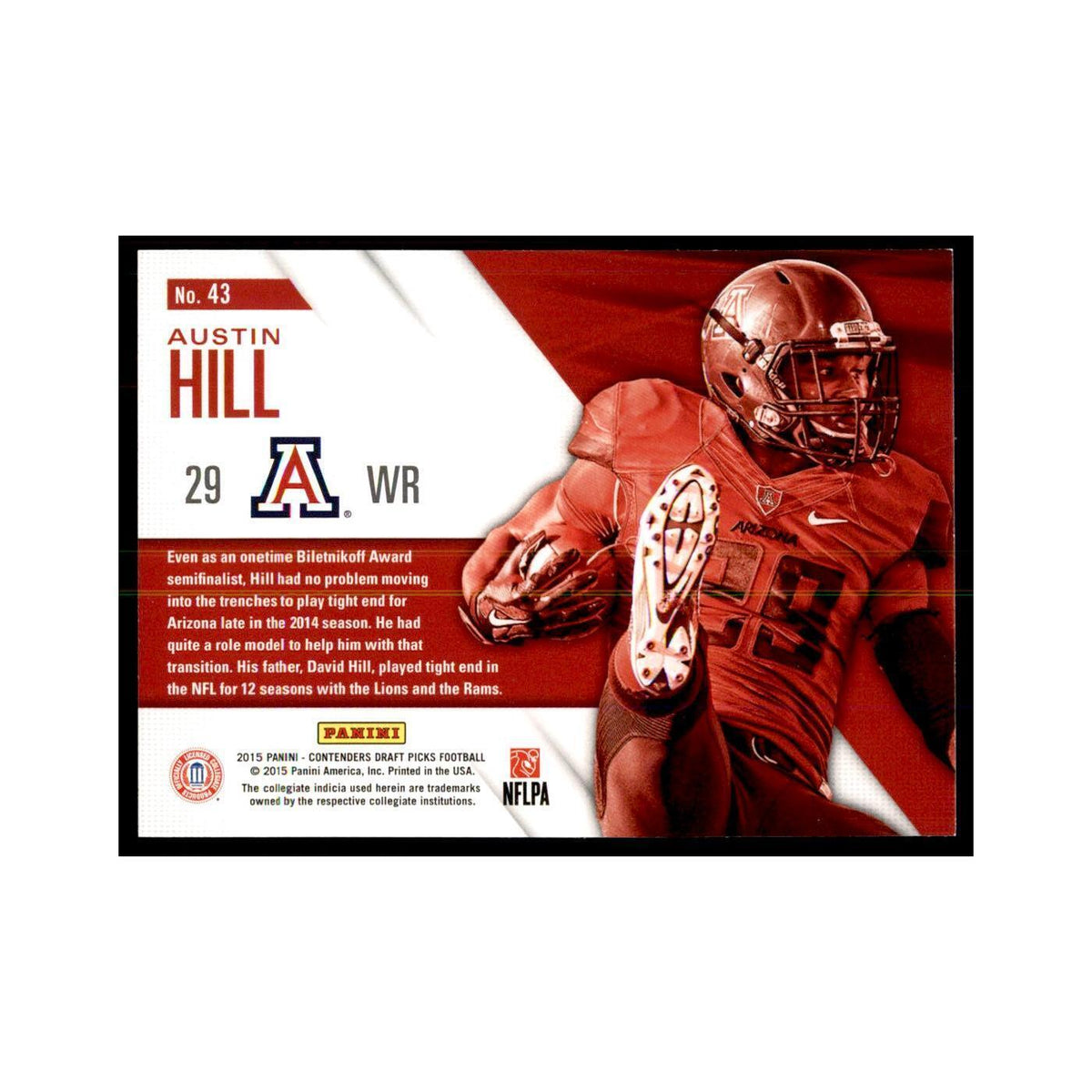 Austin Hill 2015 Panini Contenders Draft Picks #43 Football Cards NM