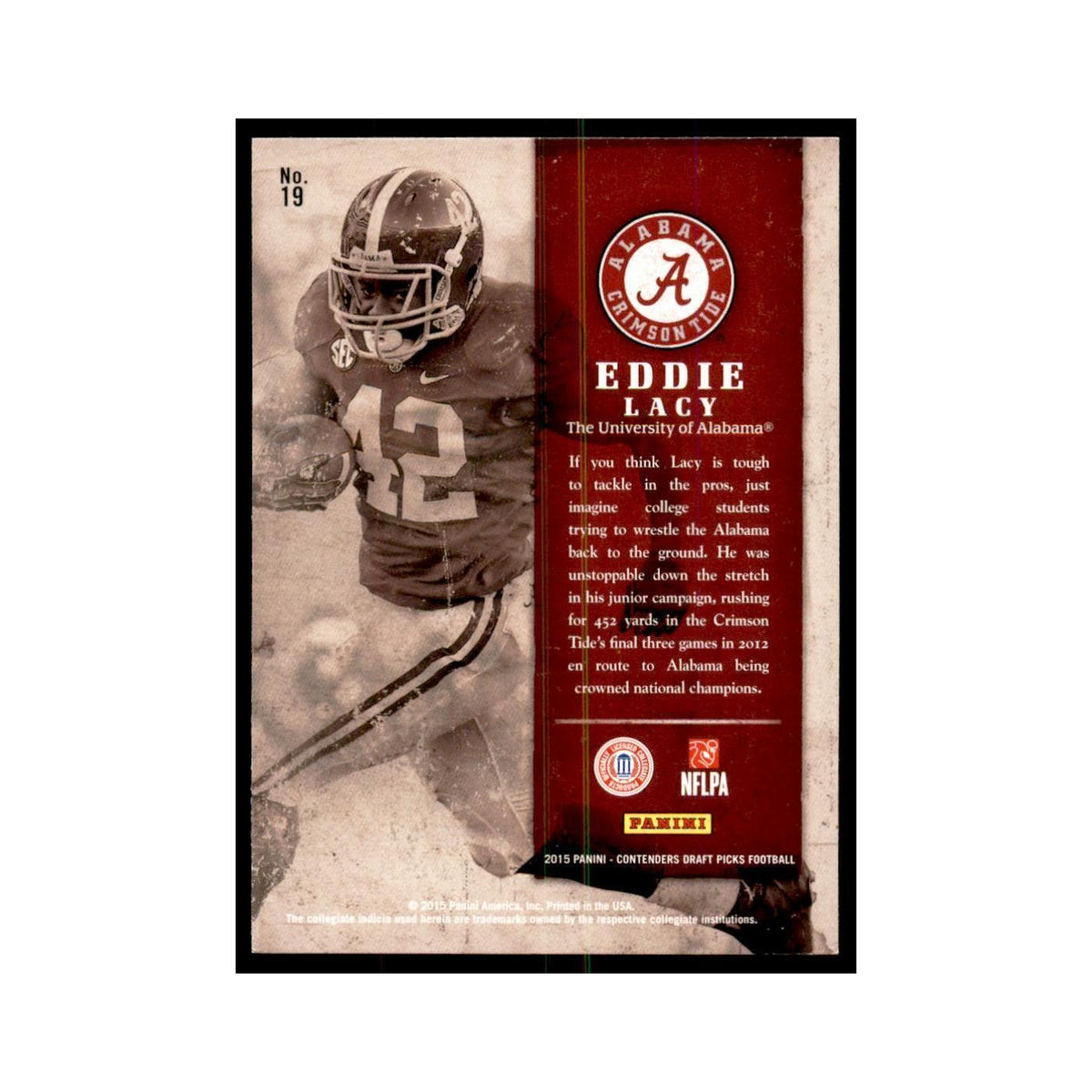 Eddie Lacy 2015 Panini Contenders Draft Picks #19 Football Cards NM