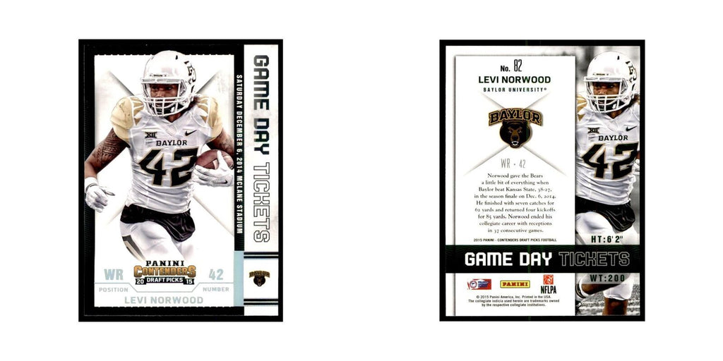 Levi Norwood 2015 Panini Contenders Draft Picks #82 Football Cards NM