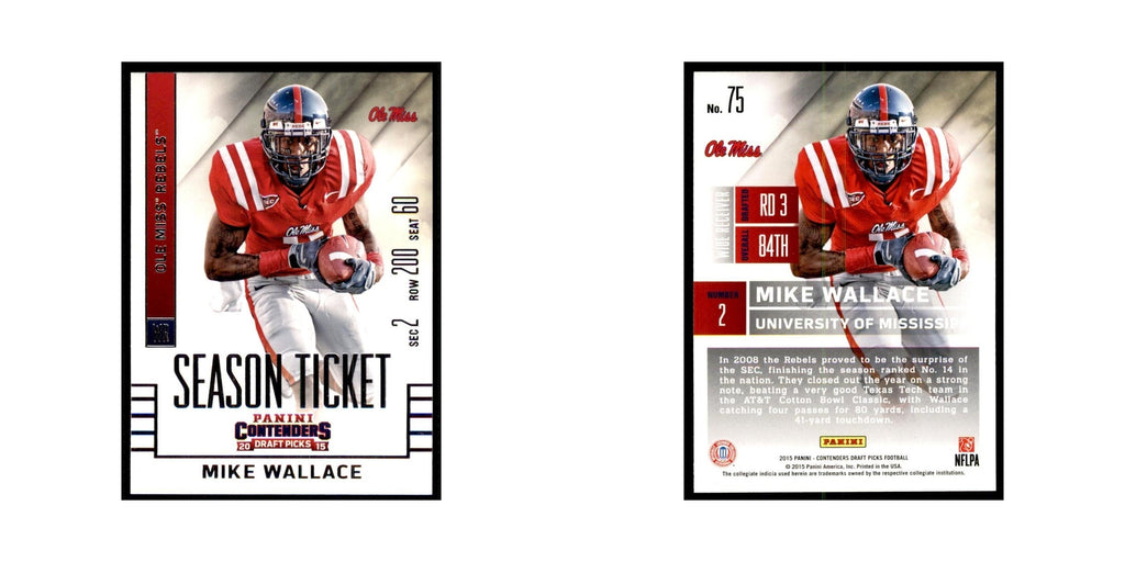 Mike Wallace 2015 Panini Contenders Draft Picks #75 Football Cards NM