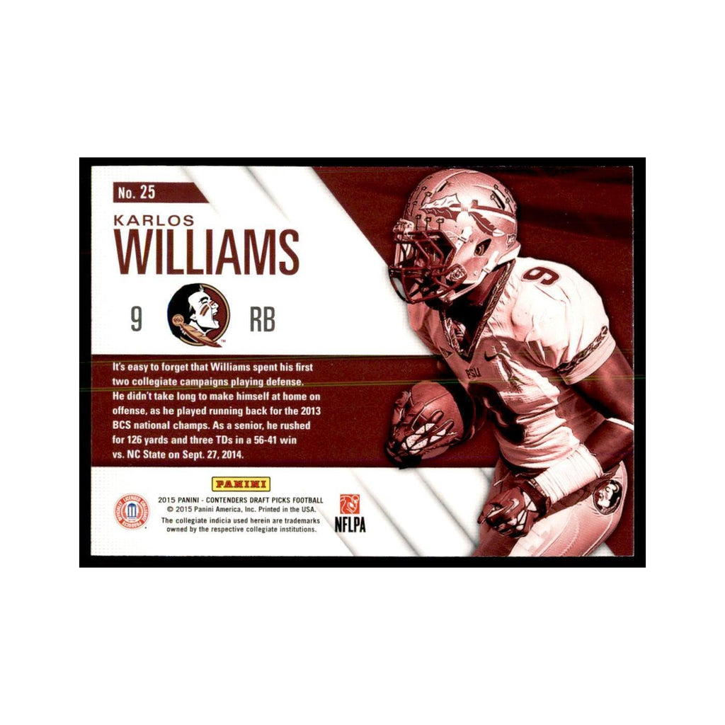 Karlos Williams 2015 Panini Contenders Draft Picks #25 Football Cards NM