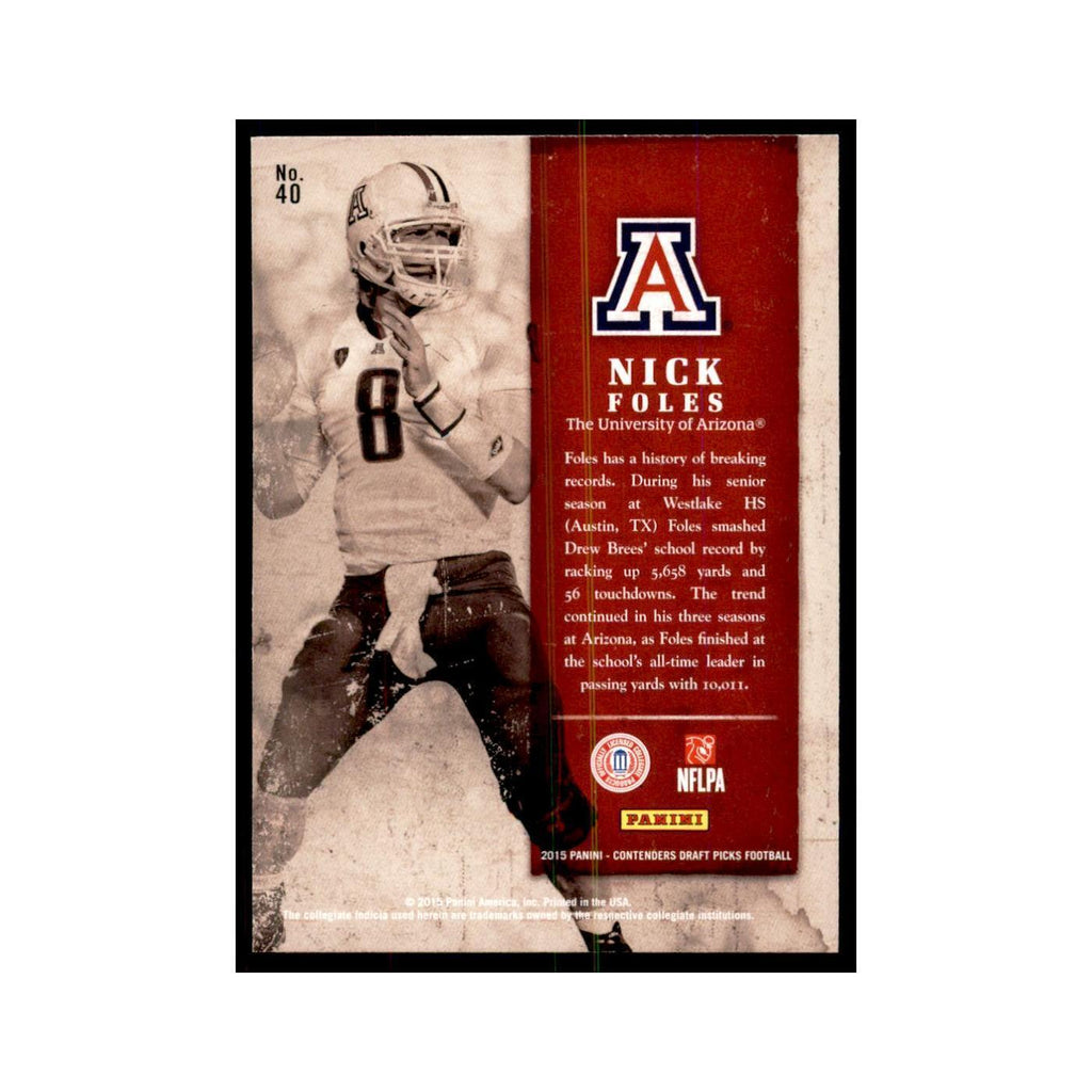 Nick Foles 2015 Panini Contenders Draft Picks #40 Football Cards NM
