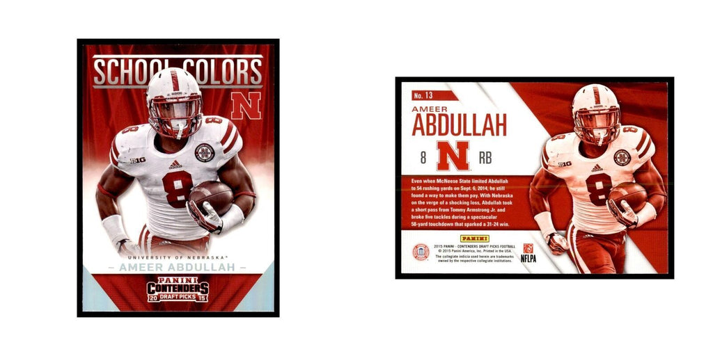 Ameer Abdullah 2015 Panini Contenders Draft Picks #13 Football Cards NM