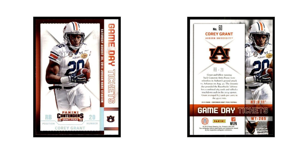 Corey Grant 2015 Panini Contenders Draft Picks #60 Football Cards NM