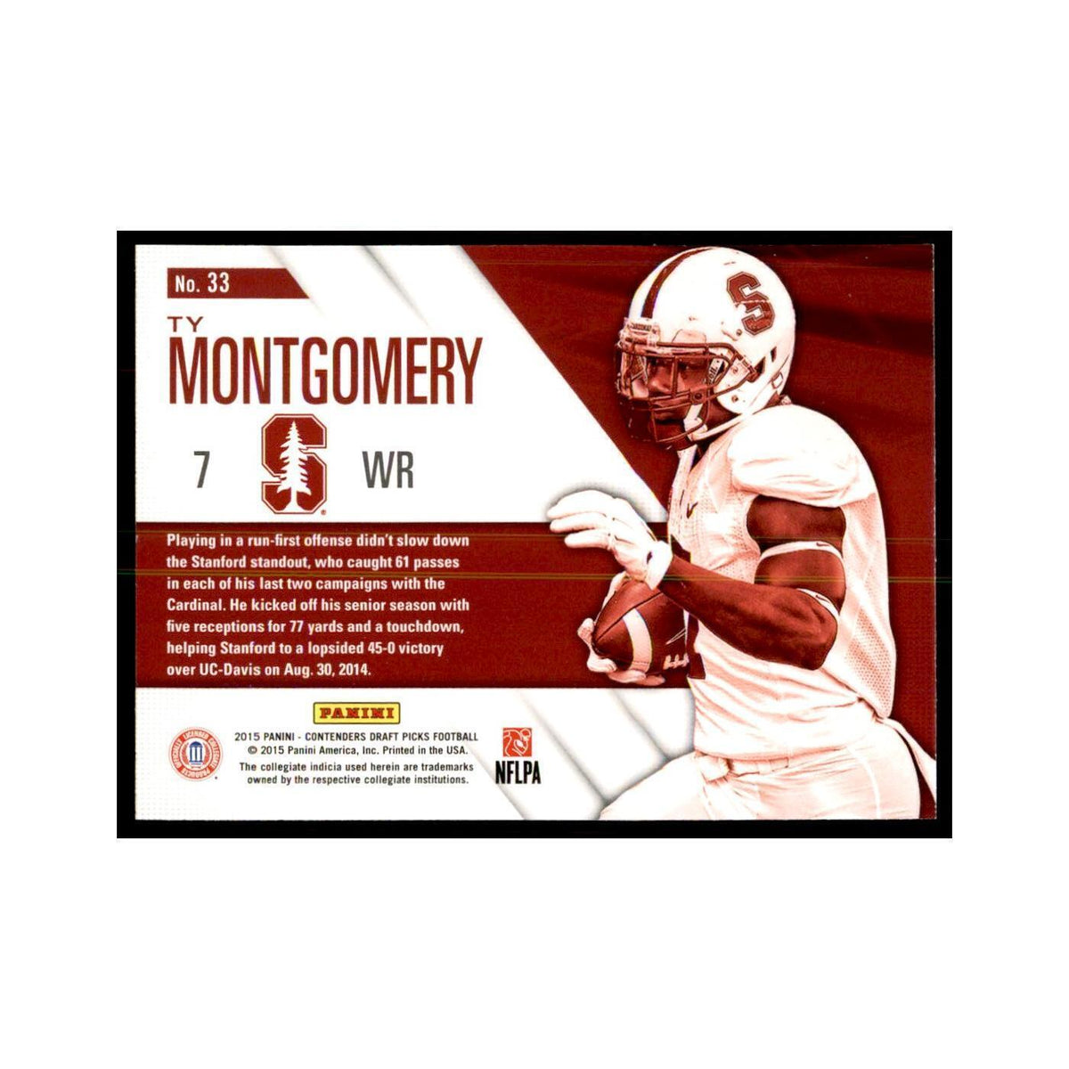 Ty Montgomery 2015 Panini Contenders Draft Picks #33 Football Cards NM