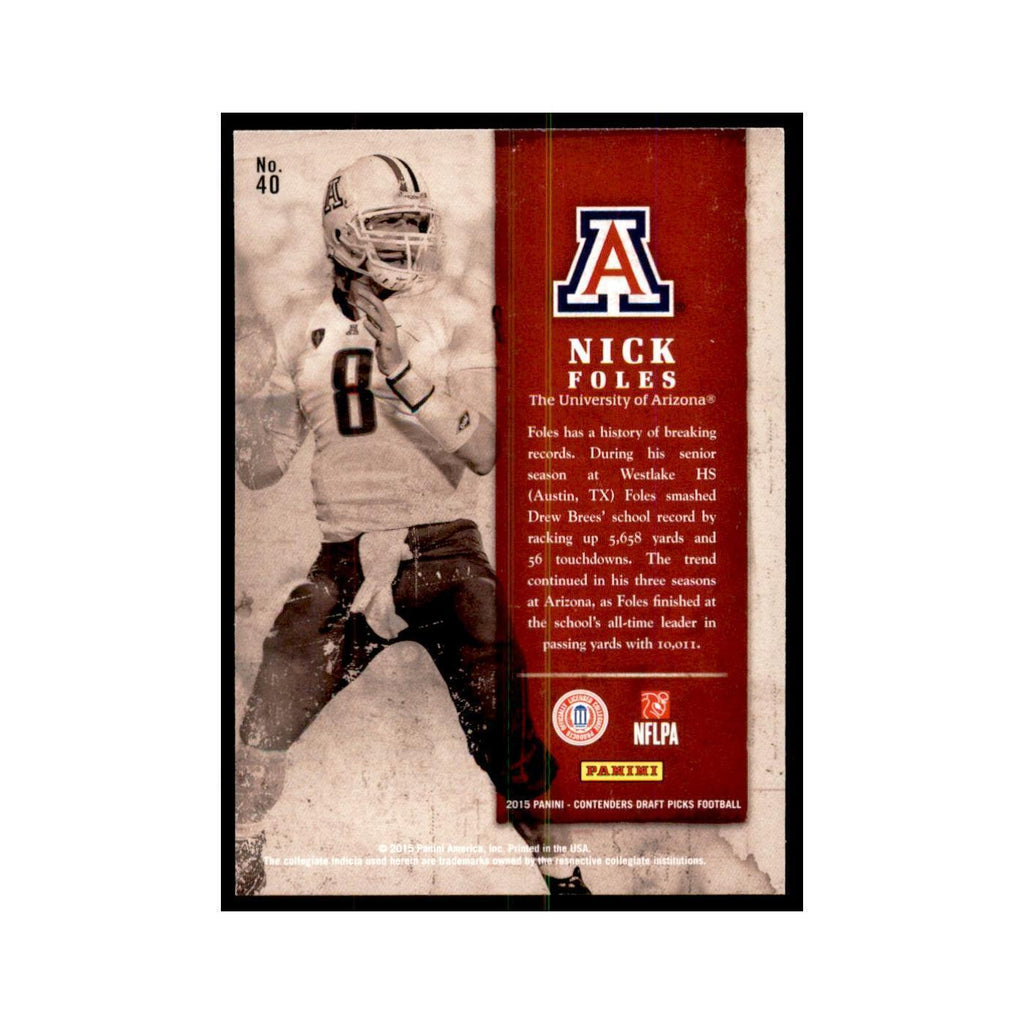Nick Foles 2015 Panini Contenders Draft Picks #40 Football Cards NM