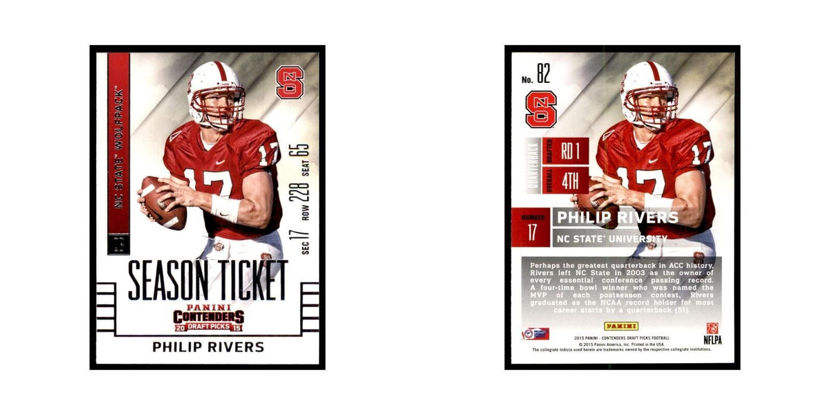 Philip Rivers 2015 Panini Contenders Draft Picks #82 Football Cards NM