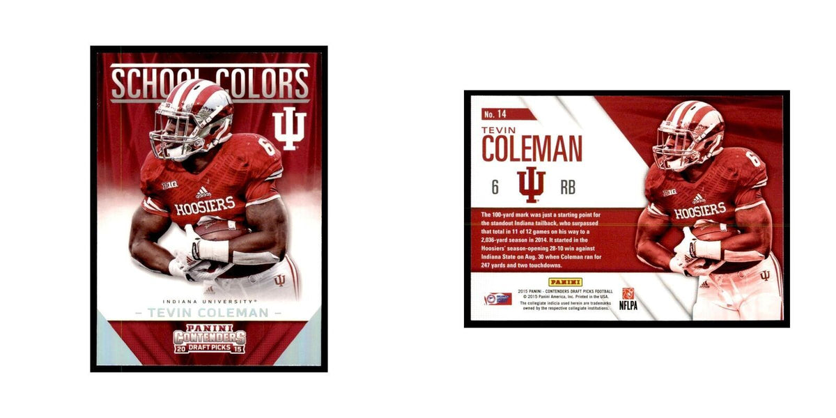 Tevin Coleman 2015 Panini Contenders Draft Picks #14 Football Cards NM