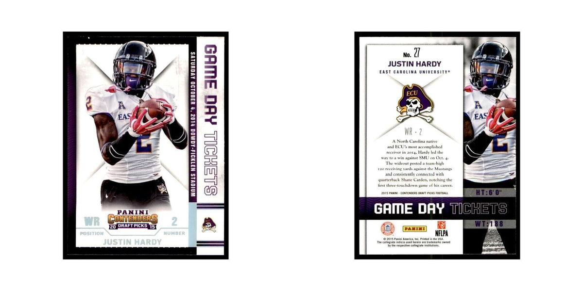 Justin Hardy 2015 Panini Contenders Draft Picks #27 Football Cards NM