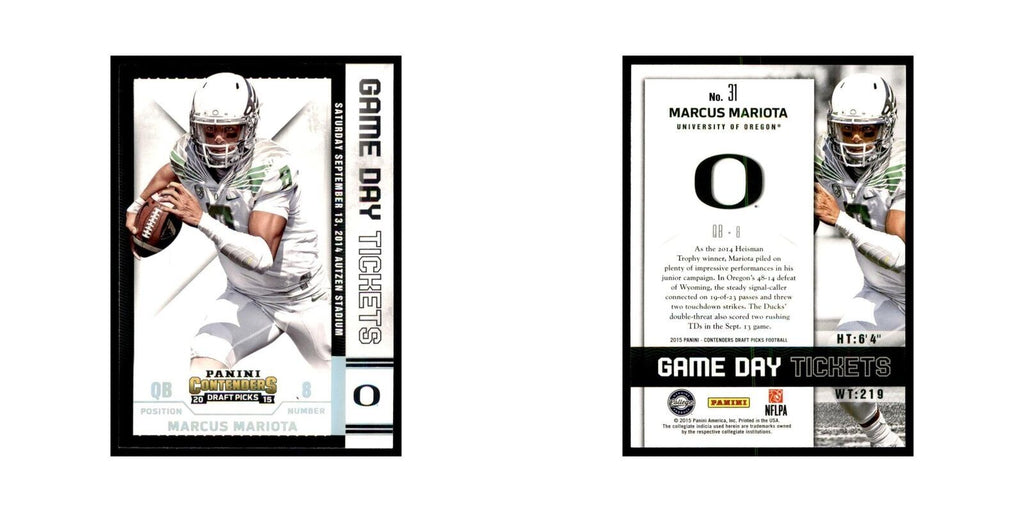Marcus Mariota 2015 Panini Contenders Draft Picks #31 Football Cards NM