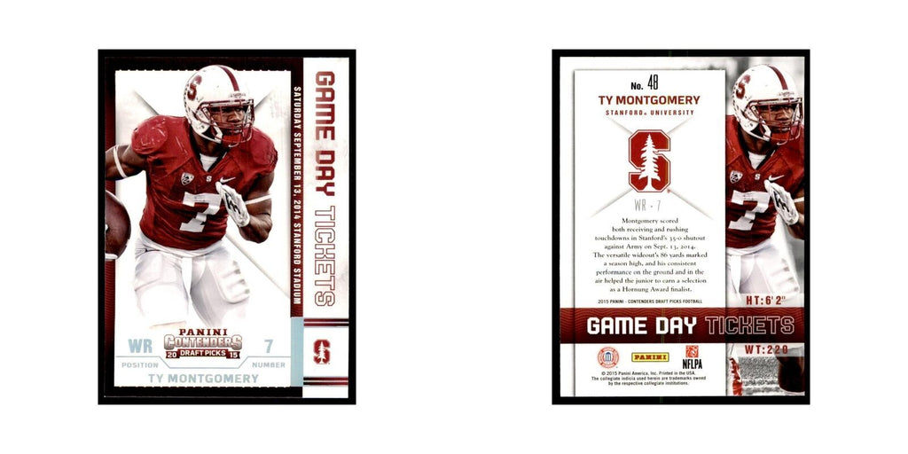 Ty Montgomery 2015 Panini Contenders Draft Picks #48 Football Cards NM