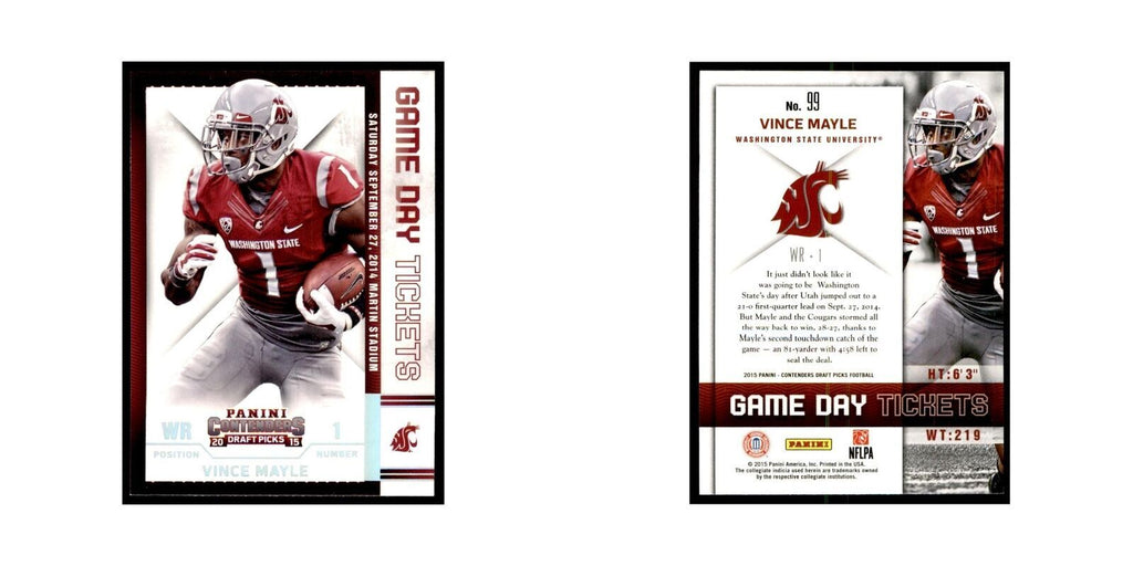 Vince Mayle 2015 Panini Contenders Draft Picks #99 Football Cards NM