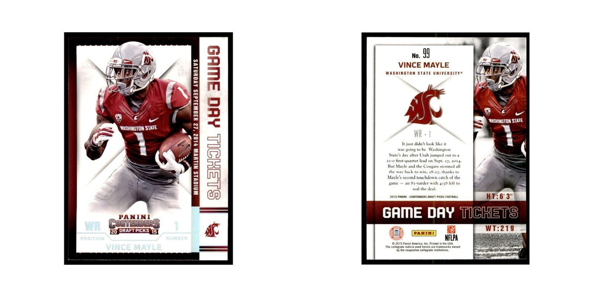 Vince Mayle 2015 Panini Contenders Draft Picks #99 Football Cards NM