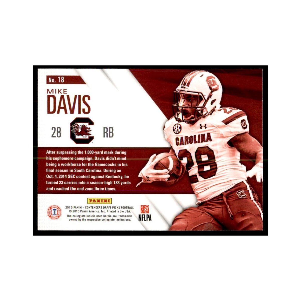 Mike Davis 2015 Panini Contenders Draft Picks #18 Football Cards NM