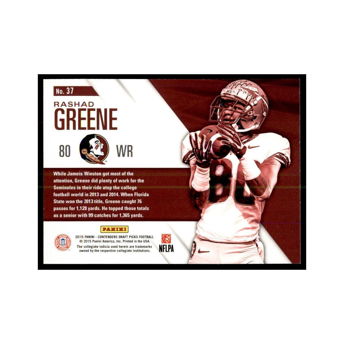 Rashad Greene 2015 Panini Contenders Draft Picks #37 Football Cards NM