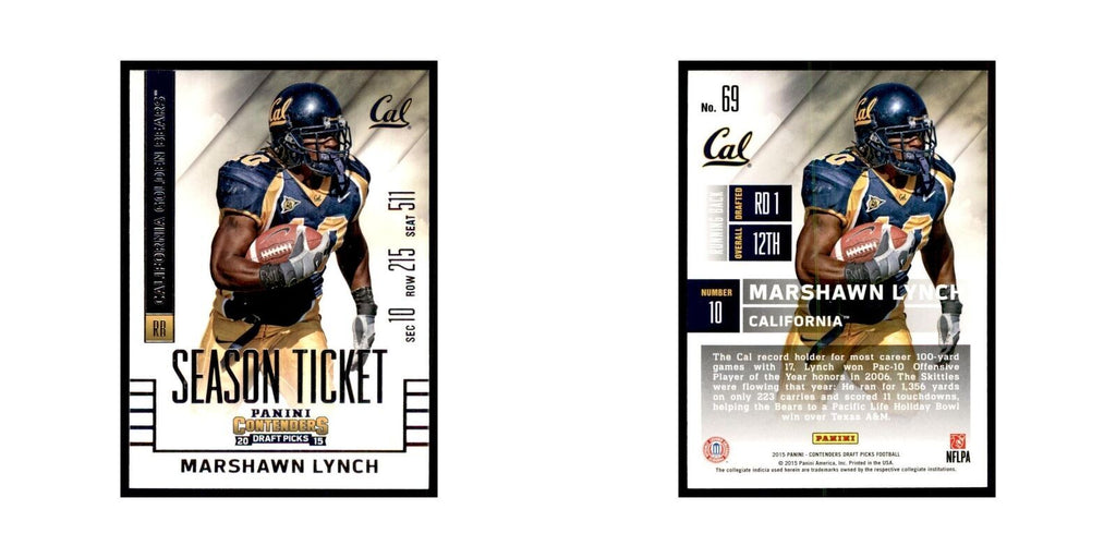 Marshawn Lynch 2015 Panini Contenders Draft Picks #69 Football Cards NM