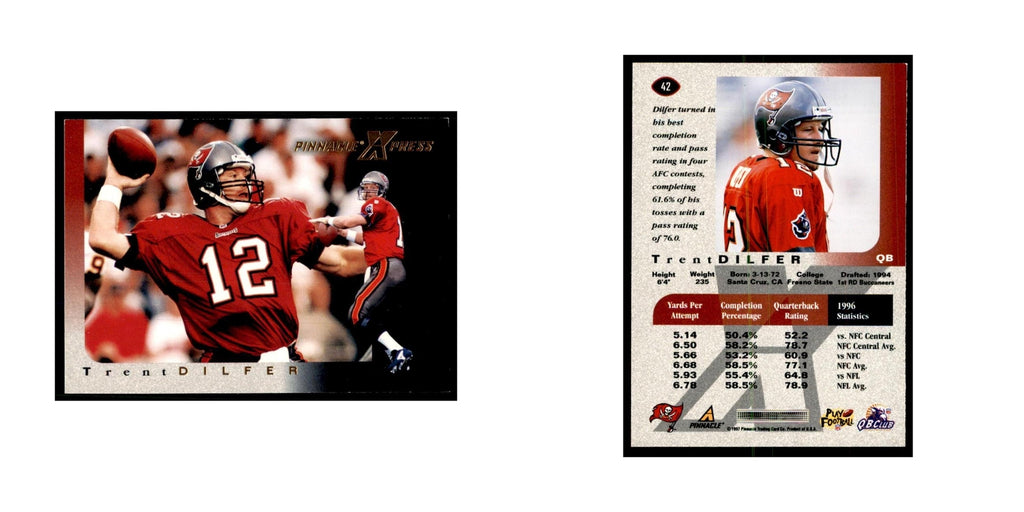 Trent Dilfer 1997 Pinnacle X-Press #42 Football Cards Football Card NM
