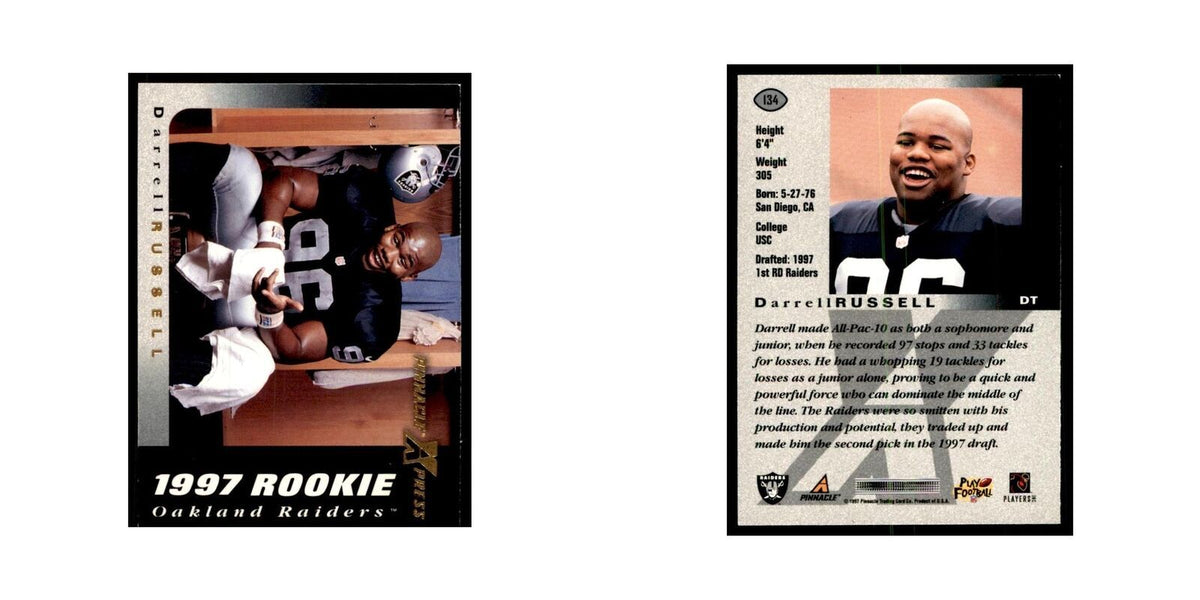 Darrell Russell Rookie 1997 Pinnacle X-Press #134 Football Cards NM