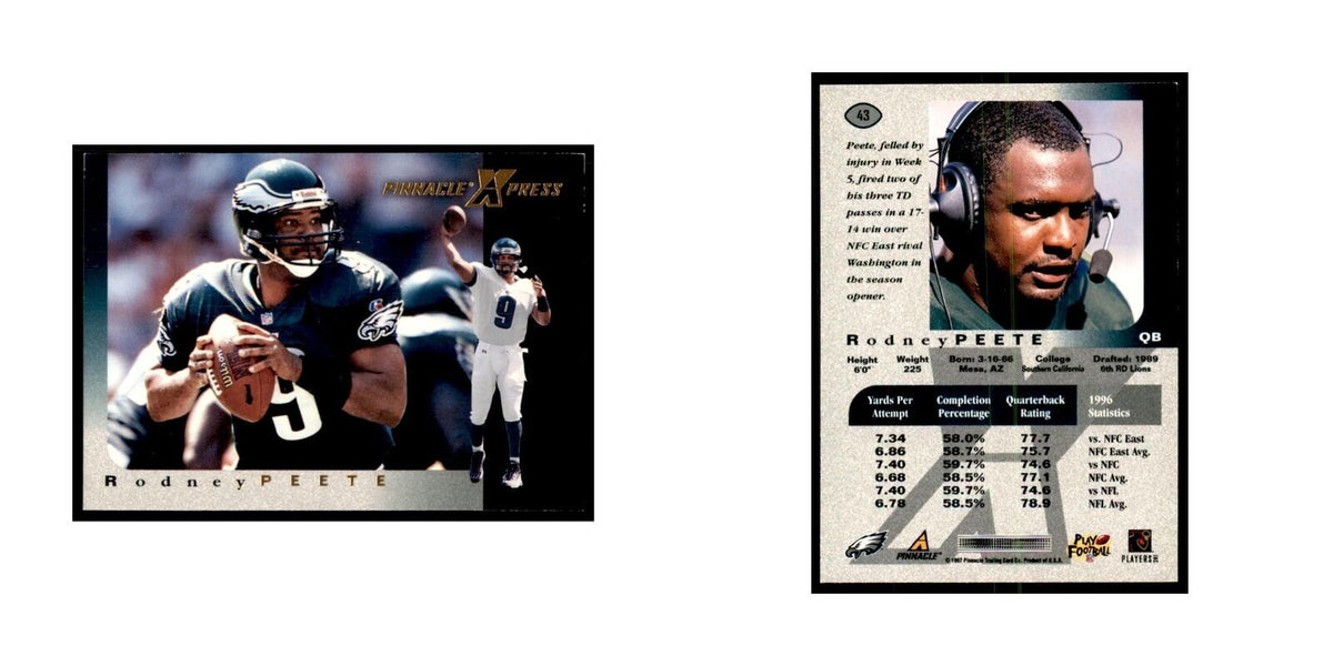 Rodney Peete 1997 Pinnacle X-Press #43 Football Cards Football Card NM
