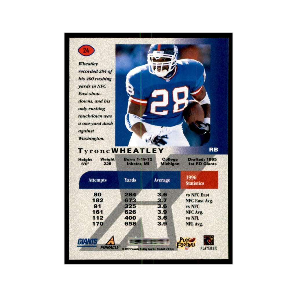 Tyrone Wheatley 1997 Pinnacle X-Press #24 Football Cards Football Card NM