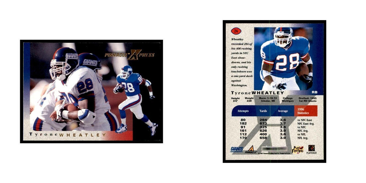 Tyrone Wheatley 1997 Pinnacle X-Press #24 Football Cards Football Card NM