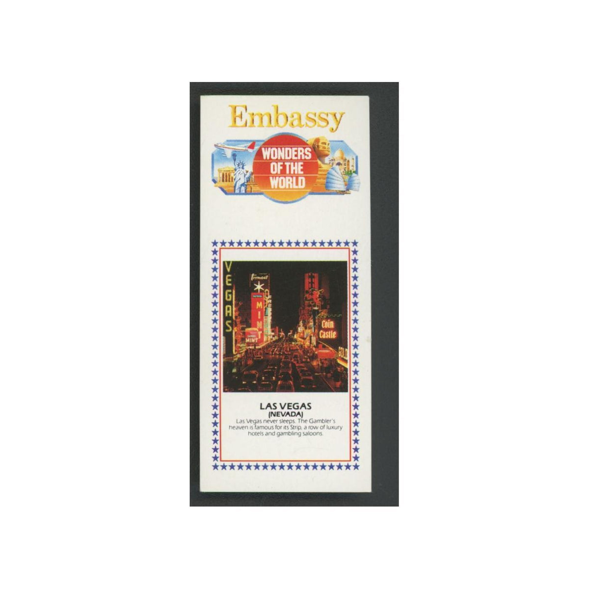 Las Vegas 1986 Embassy Wonders of the World EX