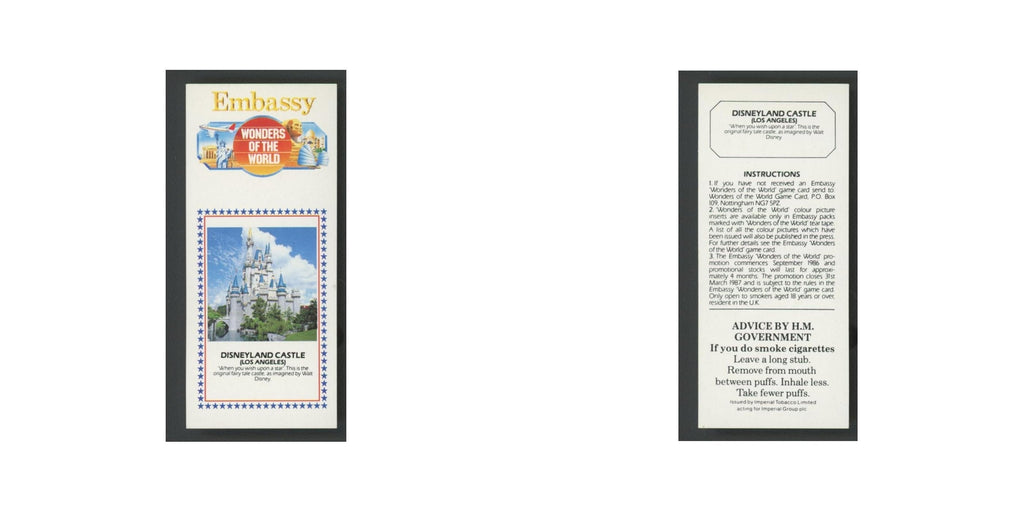 Disneyland Castle 1986 Embassy Wonders of the World EX