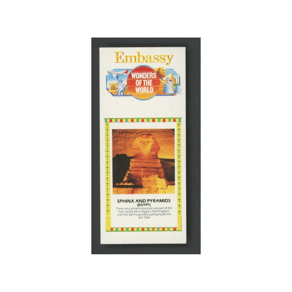 Sphinx and Pyramids 1986 Embassy Wonders of the World  EX