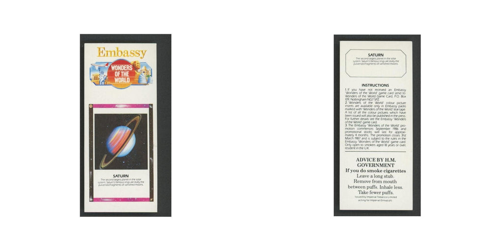 Saturn 1986 Embassy Wonders of the World EX