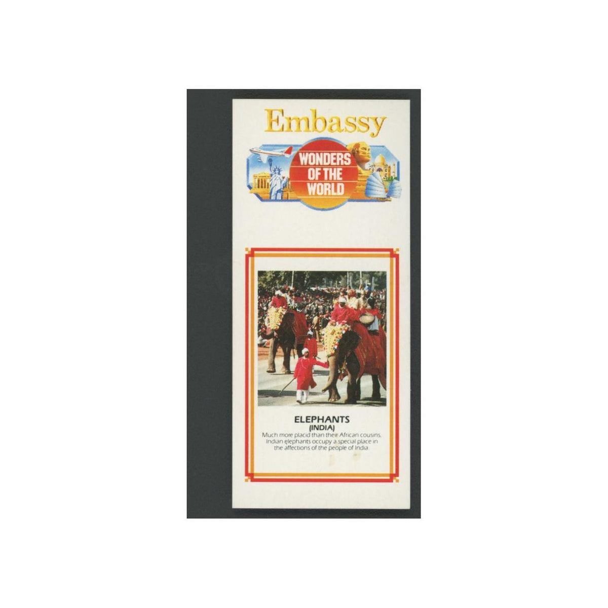 Elephants 1986 Embassy Wonders of the World  EX
