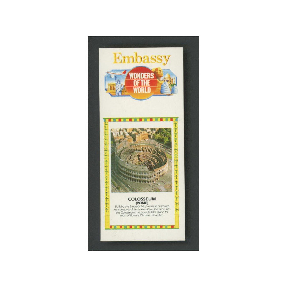 Colosseum 1986 Embassy Wonders of the World EX