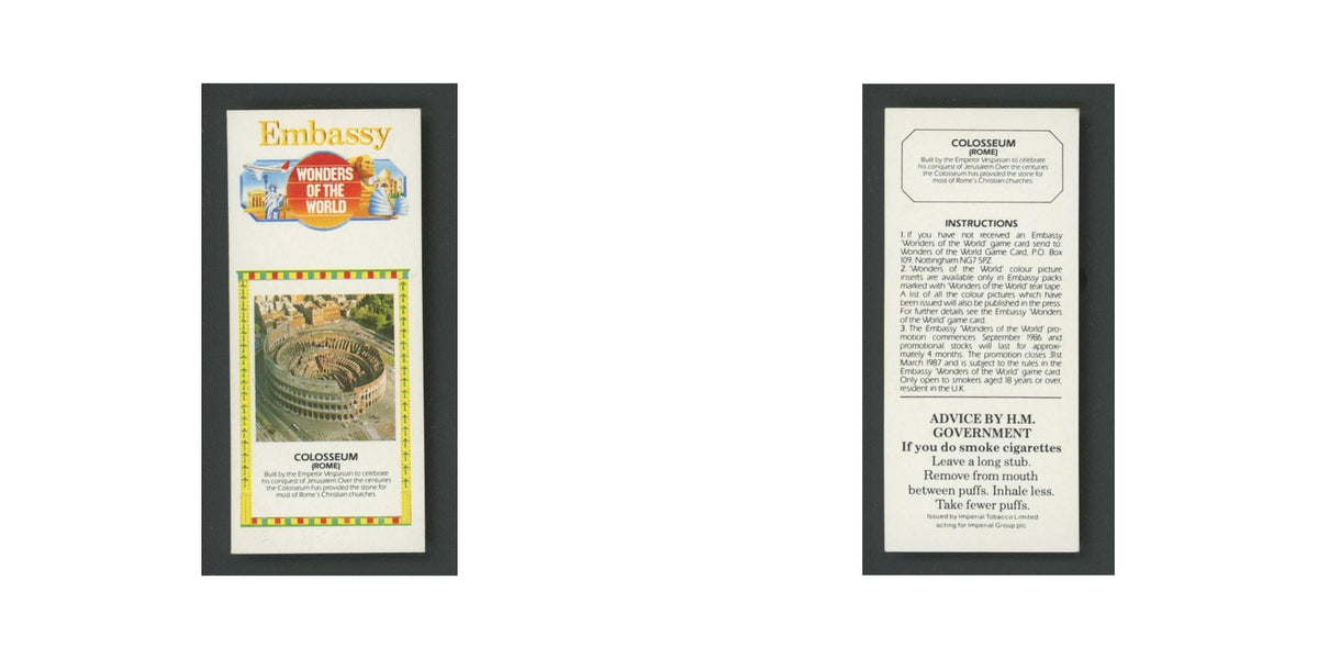 Colosseum 1986 Embassy Wonders of the World EX
