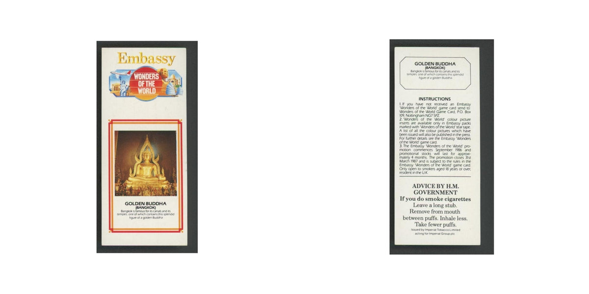 Golden Buddha 1986 Embassy Wonders of the World EX