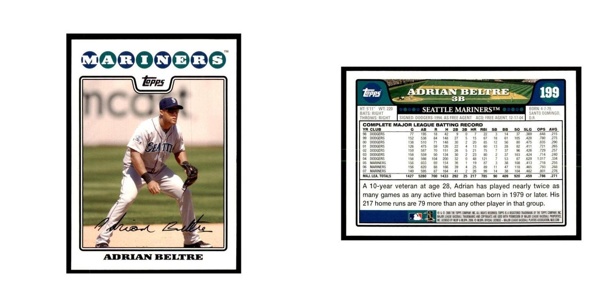 Adrian Beltre 2008 Topps #199 Baseball Cards Baseball Card NM